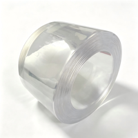 Rideau à lattes en PVC ultra-transparent, rideau en plastique haute transparence pour isolation contre la poussière et cloisonnement intérieur