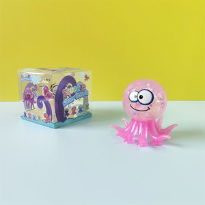Poulpe multifonctionnel amusant à expressions originales, jouet anti-stress à ventouse, à presser et à calquer pour enfants garçons et filles - Product Image 2