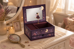 Caja <span class=keywords><strong>de</strong></span> Música <span class=keywords><strong>con</strong></span> <span class=keywords><strong>Bailarina</strong></span>, Joyero <span class=keywords><strong>Musical</strong></span> <span class=keywords><strong>con</strong></span> <span class=keywords><strong>Bailarina</strong></span> Giratoria, Organizador <span class=keywords><strong>de</strong></span> Joyas <span class=keywords><strong>con</strong></span> Espejo y Cajón para Niñas - Product Image 3