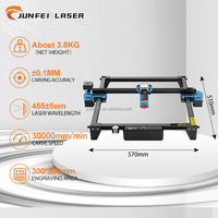 Mini machine de gravure et de découpe au laser à diode 3D, onde continue, facile à utiliser, pour usage domestique, bois, MDF, cuir, pierre, caoutchouc, AI DXF/PLT