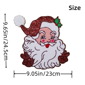 Promoção: <span class=keywords><strong>Patches</strong></span> de Roupa Bordados Grandes com <span class=keywords><strong>Glitter</strong></span> e Lantejoulas Chenille, Ecológicos, Termocolantes, para o Natal – Envio em 24 Horas (Pronta Entrega) - Product Image 5
