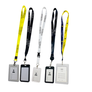 Custom Lanyards with Card Holders Cheap Personalized Custom Logo Print Sublimation Leather Id Badge Holder