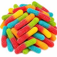 Bonbons gélifiés acidulés aux saveurs de fruits assortis en vrac, vente en gros, fabrication sur mesure OEM ODM, marque privée, fabricant TIK TOK Halal