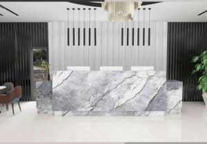 灰色の大理石シートPVC壁パネルホテルPVCコーティング壁パネル - Product Image 5