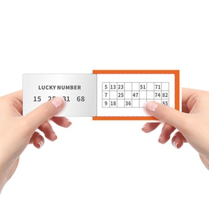 Vente en gros usine : Kit de cartes de bingo DIY personnalisées avec grilles numérotées en papier à languettes, conception d'impression numérique et marqueurs de bingo - Product Image 4