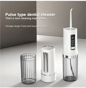 Electric Oral Irrigator Water Flosser 200ML Portable Teeth Cleaning Device Oral Irrigator 4 Pcs Nozzles Water Dental Flosser