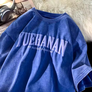 Bán Buôn Biểu Tượng Tùy Chỉnh Người Đàn Ông Của Quá Khổ Chất Lượng Cao Rửa Axit Cổ Điển T-Shirt Chất Lượng Cao In Trên 100% Bông Nặng Thời Trang Phố - Product Image 5