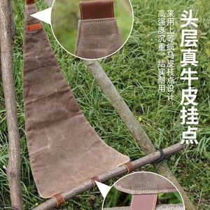 Portable Canvas Camping Chair Triangle Foldable Outdoor Lounge Stool Lightweight Compact Design For Hiking Backpacking - Product Image 1
