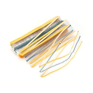 100 Uds 1/4W 1% resistencia de película metálica 0,25 W 1% 100R 120 150 220 270 330R 470 1K 2,2 K 4,7 K 10K 240K 470K 1M 20M <span class=keywords><strong>ohm</strong></span> resistencia - Product Image 3