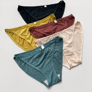 Nueva Ropa Interior de Mujer, Elástica, de Satén, Sin Costuras, Estilo Hipster, de Tiro Bajo, Sexy, Tejida, Material Spandex/Nailon, Dos Estilos, ODM, 10 Colores, Cintura - Product Image 4