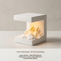 Lampe LED aromatique Wisteria OEM ODM personnalisée en forme de montagne, diffuseur à bâtonnets sans flamme, étiquette privée, logo, lumière parfumée en gypse, minimaliste