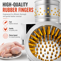 Nouvelle machine à plumer les volailles industrielle automatique COOKAID, pour poulets, canards et oies, moteur robuste tout acier, capacité de charge de 17 kg, 220 V/110 V