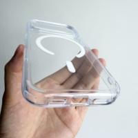 Nouvelle arrivée, étui magnétique transparent pour iPhone 18 Pro Max, coque rigide en PC+TPU antichoc, revêtement anti-jaunissement, vente en gros de qualité supérieure