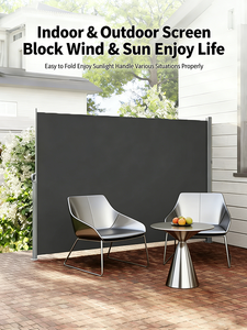 <span class=keywords><strong>Toldo</strong></span> Lateral Retráctil Moderno VidaXL Negro 140 x 1000 cm, Pantalla de Privacidad para Jardín, Cortavientos para <span class=keywords><strong>Balcón</strong></span>, Pantalla Exterior - Product Image 4