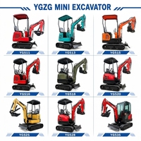 Ygzg Machine d'excavation abordable sur chenilles avec bras hydraulique articulé pour le terrassement et les travaux municipaux