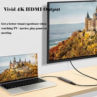 Multiple Splitter 7 in 1 Pembaca Kartu SD/TF 100W Double PD HDMI USB 2.0 3.0 5Gbps Port Data USB C Adapter 1 in 7 Dock Hub