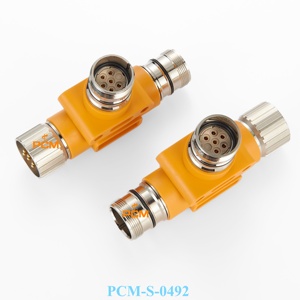 Fuente de alimentación <span class=keywords><strong>M23</strong></span> Divisor en T de 6 pines Macho a hembra Conector T circular de 3 vías Distribuidor Automatización Servo Motor Motion Profibus - Product Image 5