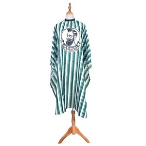Black Waterproof Polyester Button Customized Logo Barber Cutting Cape Haircut Styling Capes Salon Cape - Product Image 1
