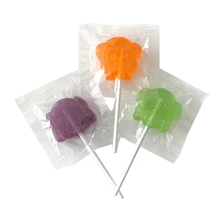 Kinder Snack Grappige Aap Vorm Lolly Stripfiguur Lolly Zoet Fruit Lolly