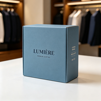 Boîte en carton ondulé bicolore à impression numérique de style patrimoniaux de qualité supérieure pour chemise habillée, production en 72H, carton d'expédition kraft marron pour tailleur