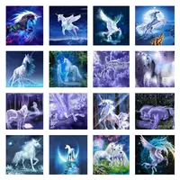 5D Diamond Painting Set, Angel and Unicorn Series, DIY, New
