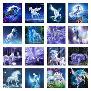 Pintura de diamantes de serie de Ángel y unicornio, juego de pintura de diamantes 5D, novedad, gran oferta, venta al por mayor