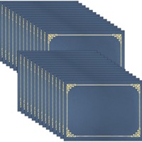 Protège-diplôme personnalisé bleu marine format A4 pour étudiants universitaires, porte-certificat pour la remise des diplômes