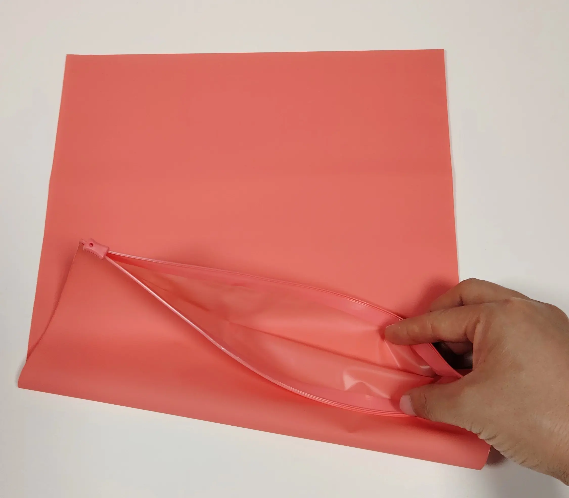 Pembe zip plastik poşetler geri dönüştürülebilir plastik poşetler özel plastik torba logo özel renkler