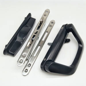 Ensemble de poignées de porte coulissante double en verre, gauche et droite, avec serrure à mortaise et cylindre à clé, en alliage d'aluminium, design traditionnel <span class=keywords><strong>THOME</strong></span> - Product Image 2