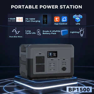 Système de station solaire portable 1500W 2400W LiFePO4 Générateur solaire extérieur Unité de stockage d'énergie <span class=keywords><strong>Camping</strong></span> Sauvegarde domestique Utilisation automobile Pure - Product Image 3