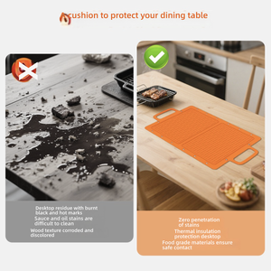 Grille <span class=keywords><strong>de</strong></span> barbecue en silicone, résistante aux hautes températures, pliable <span class=keywords><strong>pour</strong></span> le rangement, <span class=keywords><strong>plaque</strong></span> en fer, tapis <span class=keywords><strong>de</strong></span> <span class=keywords><strong>four</strong></span> résistant à la chaleur - Product Image 5