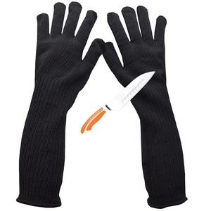 Venta al por mayor de guantes anticorte de acero de alta calidad bolsa de extensión de manga larga al aire libre pesca carnicero protección de seguridad segura - Product Image 1