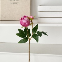 2 Tangkai Bunga Peony Sutra Buatan, Bunga Artifisial Cina, Dekorasi Meja Ruang Tamu, Pernikahan, Festival