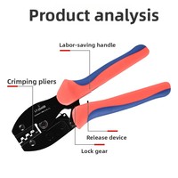Pince à sertir pour bornes PV LY-2546B, pince à dénuder les connecteurs solaires PV et jeu d'outils avec clé, en acier à haute teneur en carbone