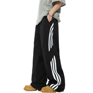 Мужские спортивные Прямые спортивные брюки с эластичной талией - Product Image 2