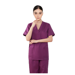 सफेद नीली बुनी नर्स वर्दी अस्पताल डॉक्टरों सर्जिकल सूट डेंटल क्लिनिक नर्सिंग कपड़े मेडिकल स्क्रब सेट पॉलिएस्टर - Product Image 5