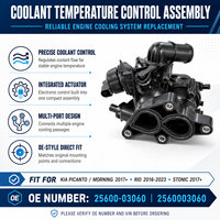 Boîtier de thermostat électronique pour Kia Picanto Morning Rio Stonic 2016-2025, contrôle de la température du liquide de refroidissement 25600-03060 2560003060