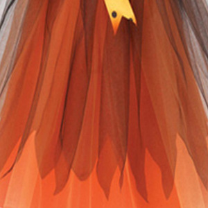Disfraz de bruja para niños, vestido tutú naranja y negro con sombrero y escoba, traje de actuación para fiesta de Halloween - Product Image 3