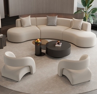 Ensemble de tables basses STG pour hall d'hôtel européen et américain, idéal pour les espaces de négociation, de repos et de réception, et canapé modulable pour salon.