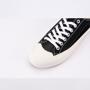Factory Direct <strong>Wholesale</strong> Customized Low Cut Vulcanized Plain <strong>Blank</strong> Black Casual <strong>Canvas</strong> Shoes <strong>Sneakers</strong> for Men - Product Image 2
