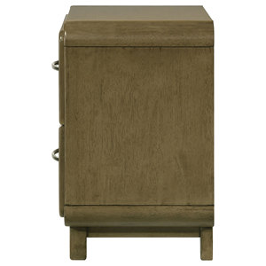 Tully Nutmeg 2-<b>drawer</b> Nightstand Wood <b>Storage</b> <b>Drawer</b> Bedroom Furniture - Product Image 6