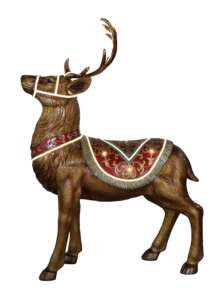 Cerf de taille moyenne à tête levée avec 7 lumières et 8 bandes lumineuses (couleur métallique) - Product Image 2