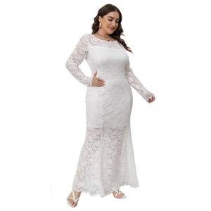 Robe de soirée européenne et américaine en dentelle ajourée pour femmes, nouvelle collection printemps XL-5XL - Product Image 5