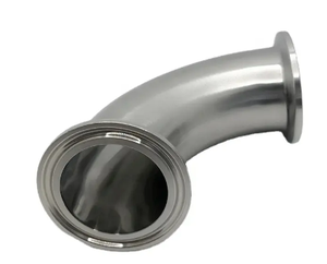 Coude sanitaire SS304 316L, <span class=keywords><strong>raccord</strong></span> de tuyauterie à 90 degrés, coude à serrage rapide en acier inoxydable à 90 degrés - Product Image 4