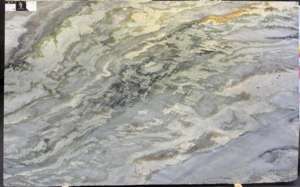 Dalles de marbre vert panthère Orris, surface polie et adoucie, marbre indien pour plan de travail, dessus de meuble-lavabo, sol et mur - Product Image 2