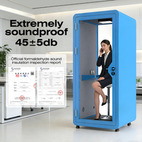 Cabinas de Oficina Insonorizadas con Estructura de Acero para Uso Comercial en Interiores y Exteriores, con Cubierta Removible y Diseño Moderno