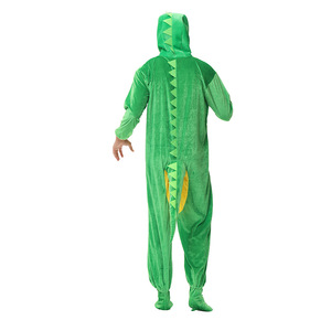 Costume de dinosaure unisexe pour adultes, tenue de jeu de rôle Tyrannosaurus Rex vert jaune, à porter en toutes saisons - Product Image 4