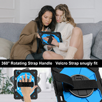 Étui antichoc 3 couches pour iPad Air 11 M3 2025 M2 2024 avec support rotatif à 360°, dragonne, bandoulière et porte-stylet – Idéal pour enfants (OEM/ODM)