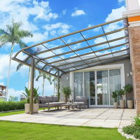 Wetterbeständige Abnehmbare Aluminium-Fenstermarkise Polycarbonat-Dach Aluminiumrahmen für Balkonfenster