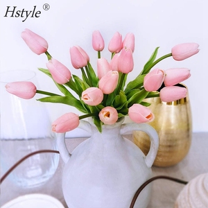 ดอกทิวลิปสีชมพูประดิษฐ์ 20 ชิ้น ก้านดอกทิวลิปปลอม PU สัมผัสเหมือนจริง สำหรับตกแต่งพวงหรีดเทศกาลอีสเตอร์ ฤดูใบไม้ผลิ และจัดดอกไม้ FZH319 - Product Image 5